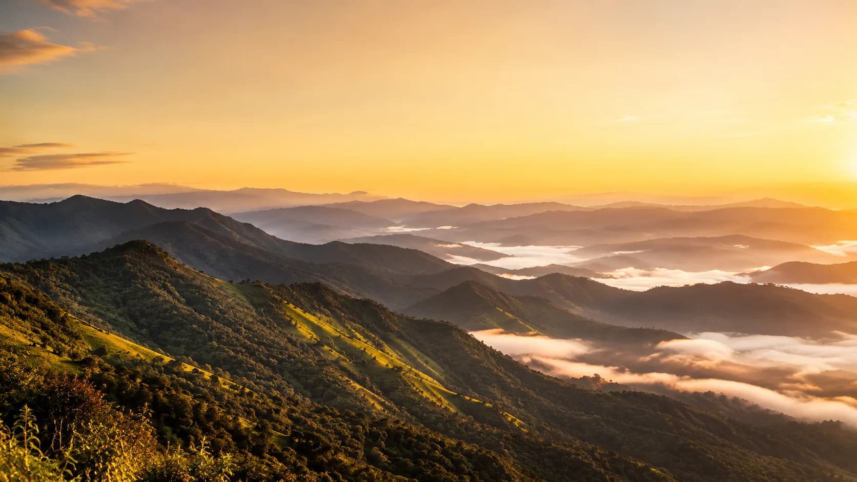 Paisaje andino del Sumapaz cerca de Fusagasugá al amanecer — Travel World Colombia