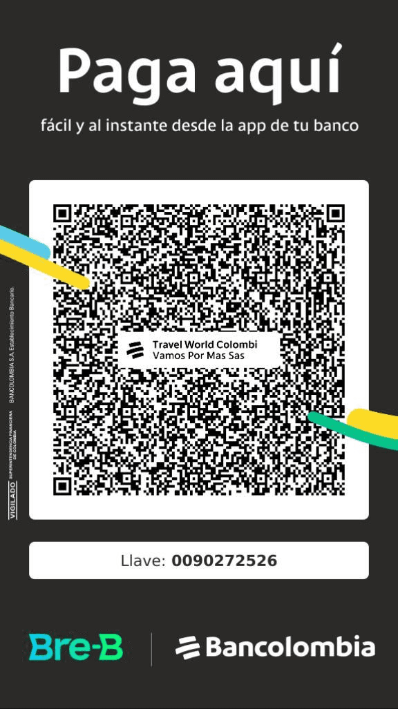 Código QR Bre-B de Bancolombia para pagar a Vamos Por Más SAS