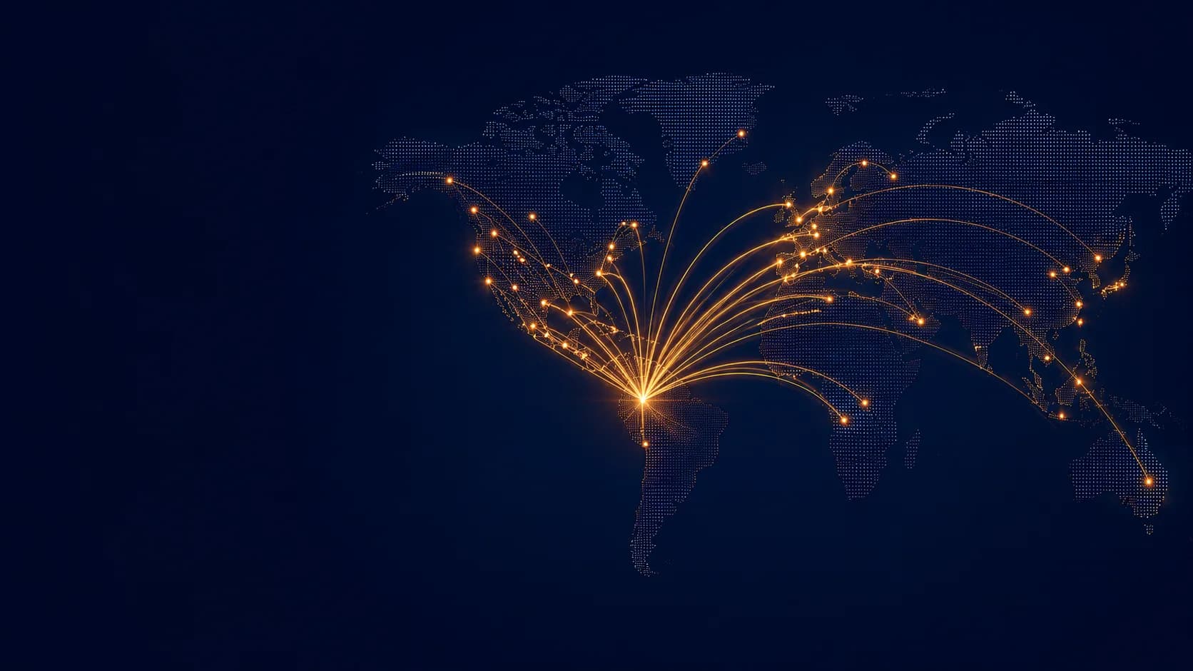 Mapa mundial de rutas de viaje de Travel World Colombia, con destinos nacionales e internacionales desde Fusagasugá
